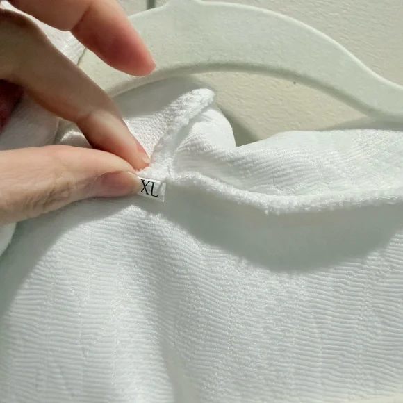 Textured White Cable Knit Zip Hoodie XL - Picture 5 of 5